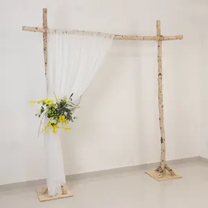 Sheer Wedding Arch Drape – 5ftx14ft White Sheer Curtain Backdrop, Ceiling Drapery Panel