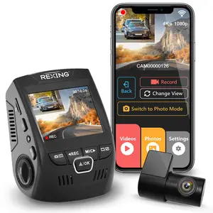 Rexing V1P 4K Dual Channel Dash Cam 4K+1080p with Wi-Fi + HardWire Kit