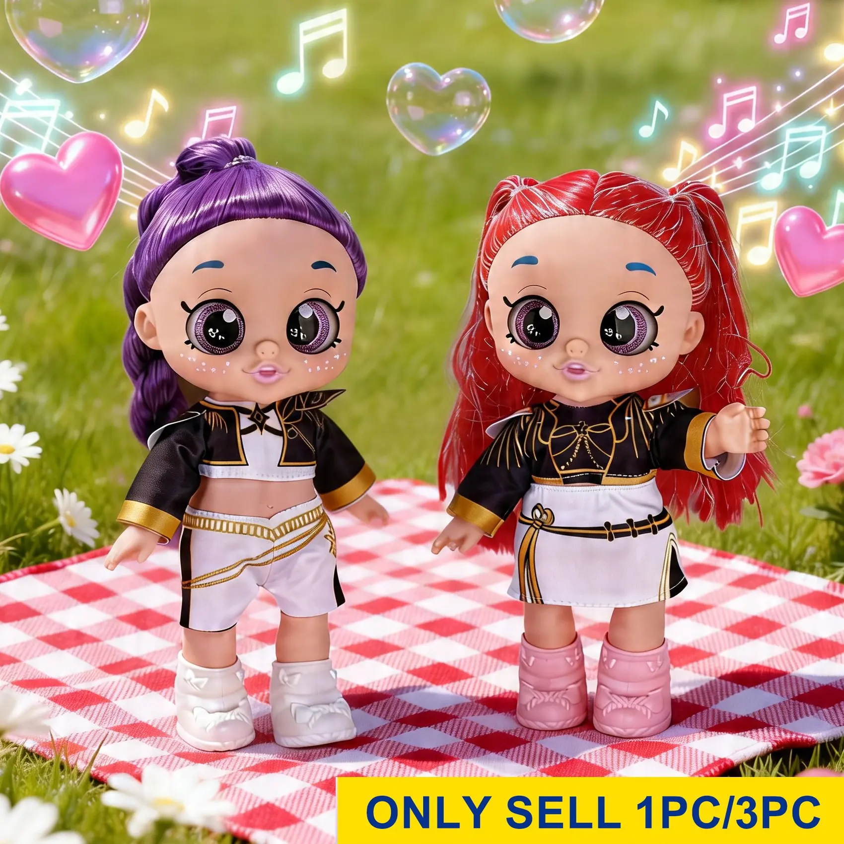 10/13-Inch Anime Doll Set, Jointed Action Figure, Music-Playing Feature, Gold Limited Edition, Perfect Gift for Girls' Birthdays & Festivals