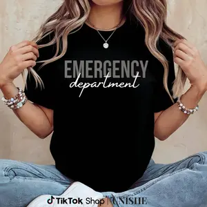 100% Cotton Nurse T-Shirt for Emergency Department Staff