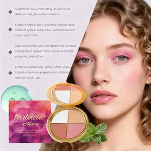 The highlighter eyeshadow blush palette is a natural makeup look with a diamond texture. One set is multi-functional and versatile for daily use