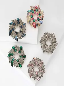 Elegant Sparkling Luxury Flower Brooch High-End Classic Rhododendron Pin, Stylish Accessory for Women, Perfect for Formal Occasions