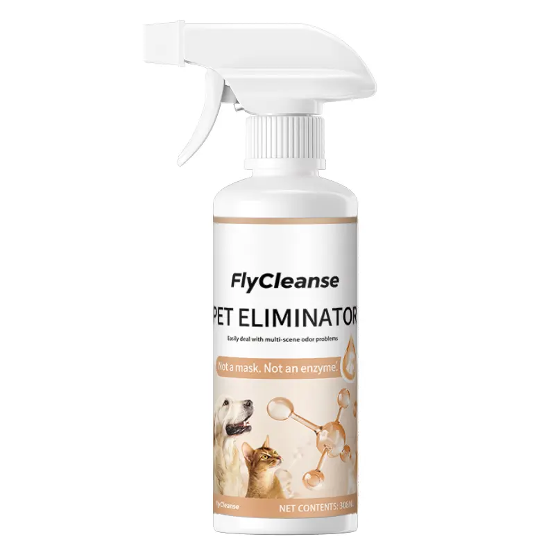 FlyCleanse Indoor Home Urine Odor Fixer Spray Cleaner - Plant-Based Liquid, Cat-Dog Odor Neutralizer, 308 ml Bottle - Not a Mask, Not an Enzyme