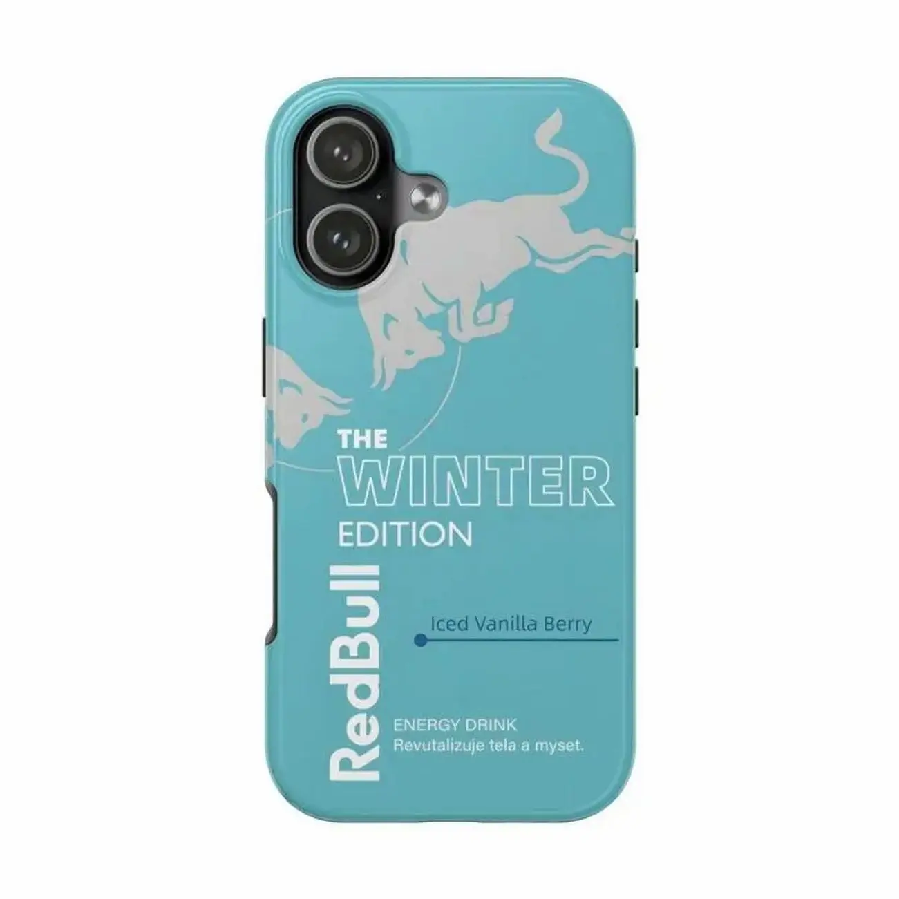 Red Bull Winter Edition Phone Case: Glossy Protective Lexan Plastic, Essential Piece, Fits Any Wardrobe, Suitable for iPhone 17-11 Pro Max/Plus and  Samsung Galaxy S23-25
