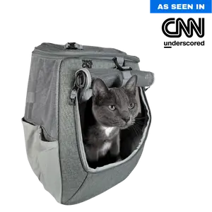 "The Navigator" Convertible Cat Backpack in Heather Grey - For Adventurous Cats and Humans