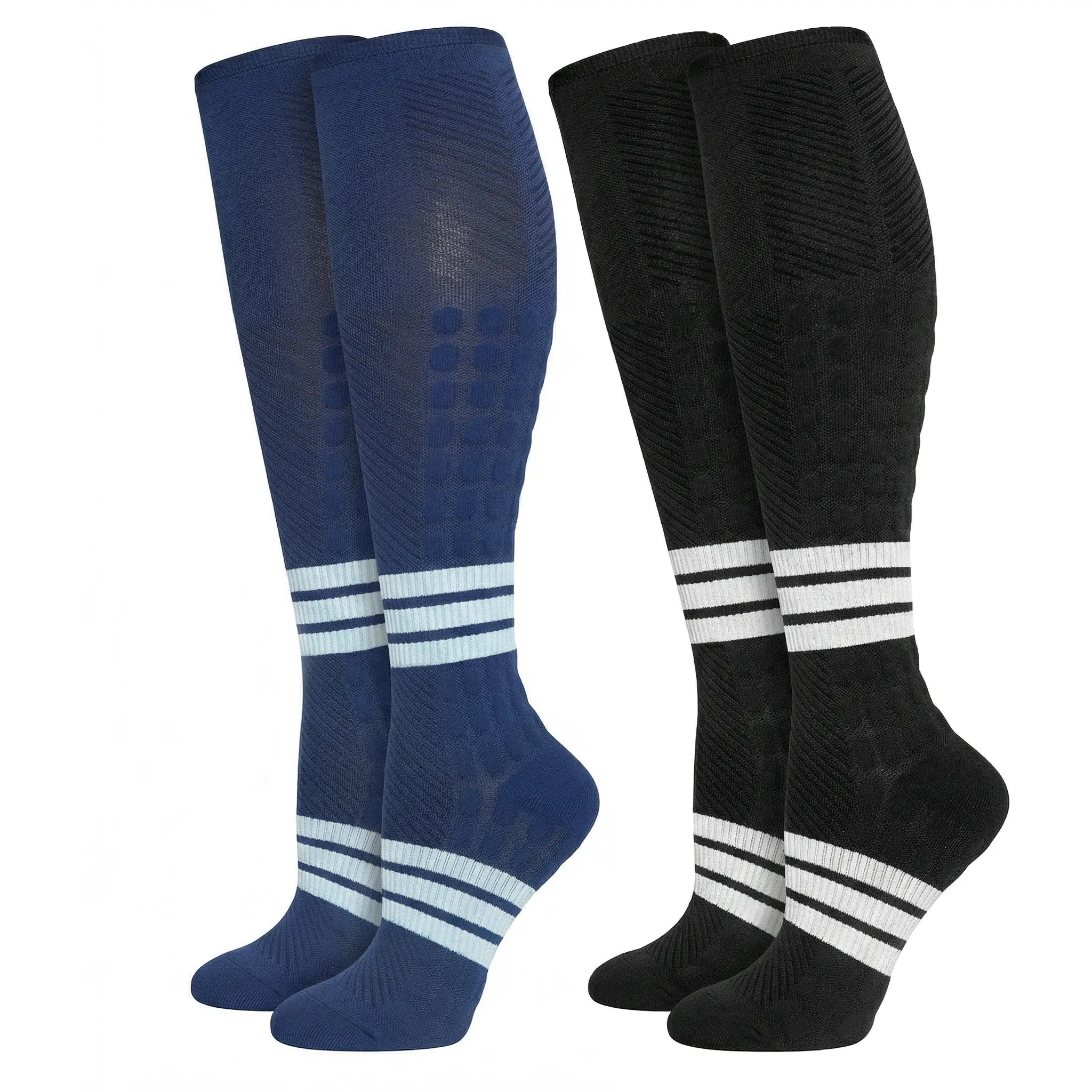 Women's 15-20mmHg Graduated Compression Socks - Knee High, 3D Nodes Support, Gym, Workout, Running, XXL Compression Athletic Socks for Daily Wear, Gym Socks, Workout Socks