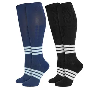 Women's 15-20mmHg Graduated Compression Socks - Knee High Support with 3D Nodes for Sports & Daily Wear