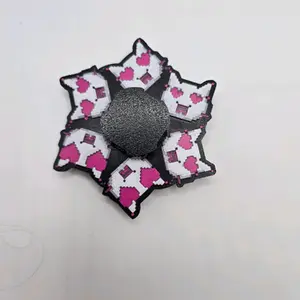3D Printed Zoetrope - Cat with Beating Heart Eyes Animation Spinner (animation only viewable through methods in description)