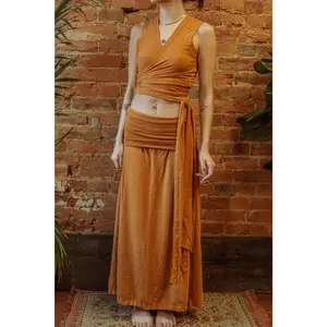 Forest Fiber Tencel Soft Bohemian Yoga Wrap Top, Multiway