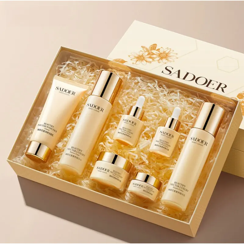 Radiant Nectar Luxury 7-Piece Set, Moisturizing Repairing Set | Hydrating, Pore-Minimizing & Skin Repair Top Gift for New Year