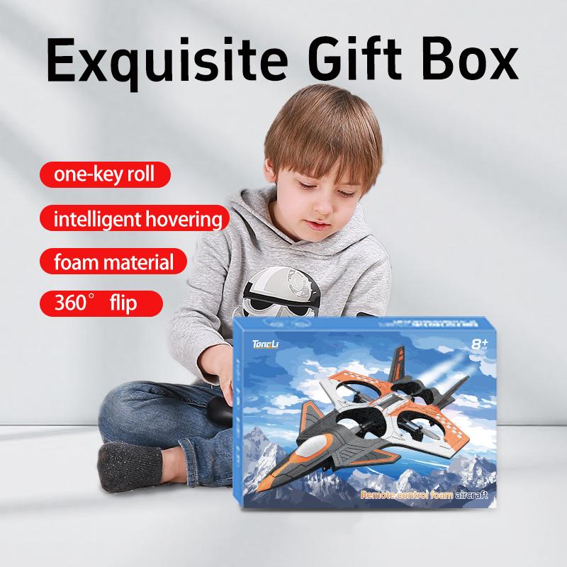 tongli Kids Aerial Photography Drone Foam Airplane Electric Stunt RC Aircraft 4-Axis Quadcopter with Flip Stunts EPP Soft Foam Easy to Control for Beginners Crash-Resistant Durable RC Drone Toy for Ages 8-14 Ideal Gift for Christmas Halloween Thanksgiving