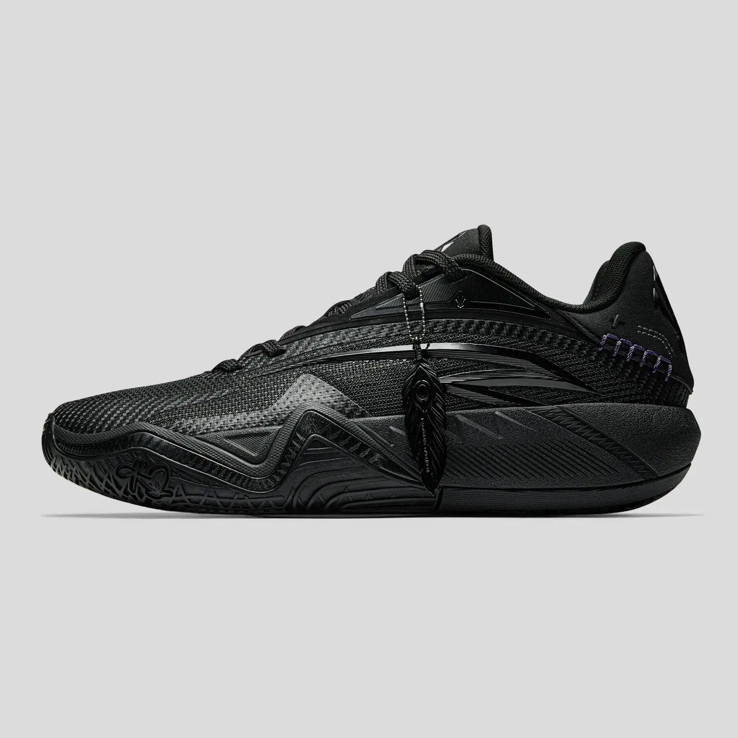 ANTA MEN KAI 3 Triple Black Kyrie Irving Basketball Shoes Rebound Cushioning High Performance