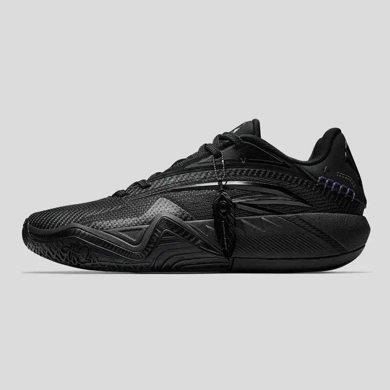 [ANTA Grand Opening] ANTA MEN KAI 3 Triple Black Basketball Shoes Nitrogen Cushioning and TPU Sidewall Support for Quick Cuts, Court Practice and Game Day Kyrie Irving Brand Day