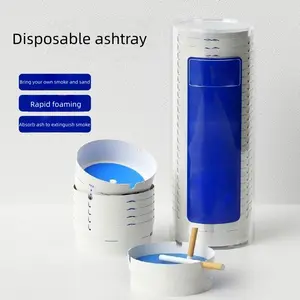 Self-Extinguishing Ash Sand Disposable Cigarette Ashtray, Home Office Living Room Eco-Friendly Smoke Odor Prevention, No-Wash Design