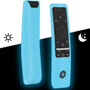 Silicone Protective Case for Samsung Smart TV Remote Controller BN59 Series,Remote Case Holder Skin Sleeve for Smart 4K Ultra HDTV Remote,Shockproof Samsung Curved Remote Battery Back Cover-Glowblue Oyrlize