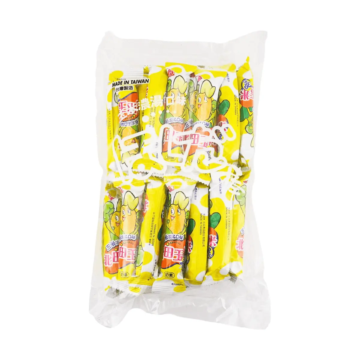 Pei Tien Taiwan Corn Snack Sticks - Creamy French Corn Soup Flavor, 200g - Crispy Grain Rolls for Snacking Pei Tien Taiwan Corn Snack Sticks - Creamy French Corn Soup Flavor, 200g - Crispy Grain Rolls for Snacking