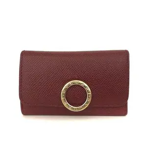 Pre-owned other Small Leather Goods Bvlgari Leather 6 Ring Key Case Red 11576021801/166142