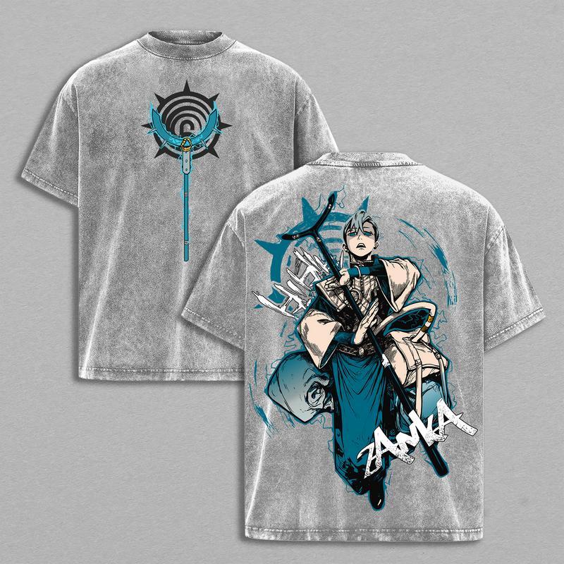Zanka Nijiku Gachiakuta Double Printed Cool Anime Oversize Unisex T ...
