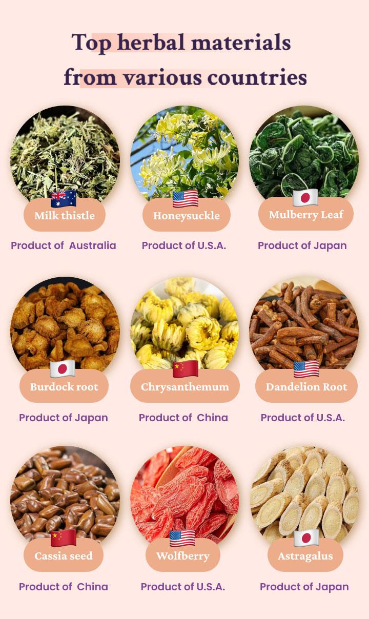 Liver and Kidney Detox Cleanse Tea - Milk Thistle GojiBerry Dandelion root Honeysuckle, Hand-picked 9 Organic Herbs, Edible corn fiber tea bags, Beverage Natural Liver and Kidney Detox Cleanse Tea - Milk Thistle GojiBerry Dandelion root Honeysuckle, Hand-picked 9 Organic Herbs, Edible corn fiber tea bags, Beverage Natural