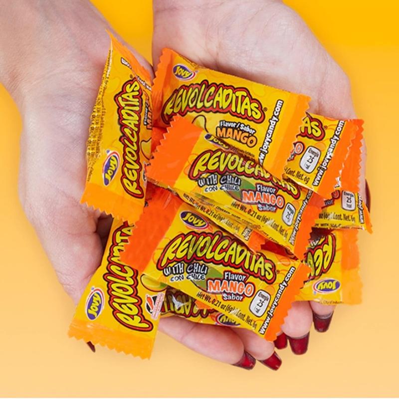 Jovy Revolcaditas Mango Flavor with Chili | Mexican Candy | 100 piece Bag…
