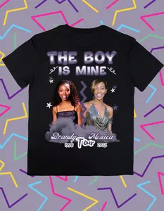 Brandy Monica Tour Tshirt The Boy Is Mine 1998-2025 Graphic Design Tee