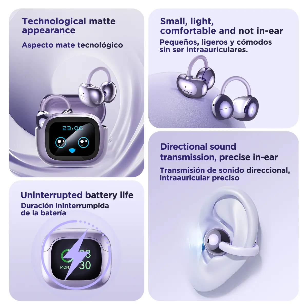 hTC NE32 Wireless Translation Earbuds Support 134 Languages