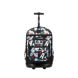 Duo Rolling Backpack With Detachable Lunch Box Set (18 Inch) in Graffiti - Final Sale