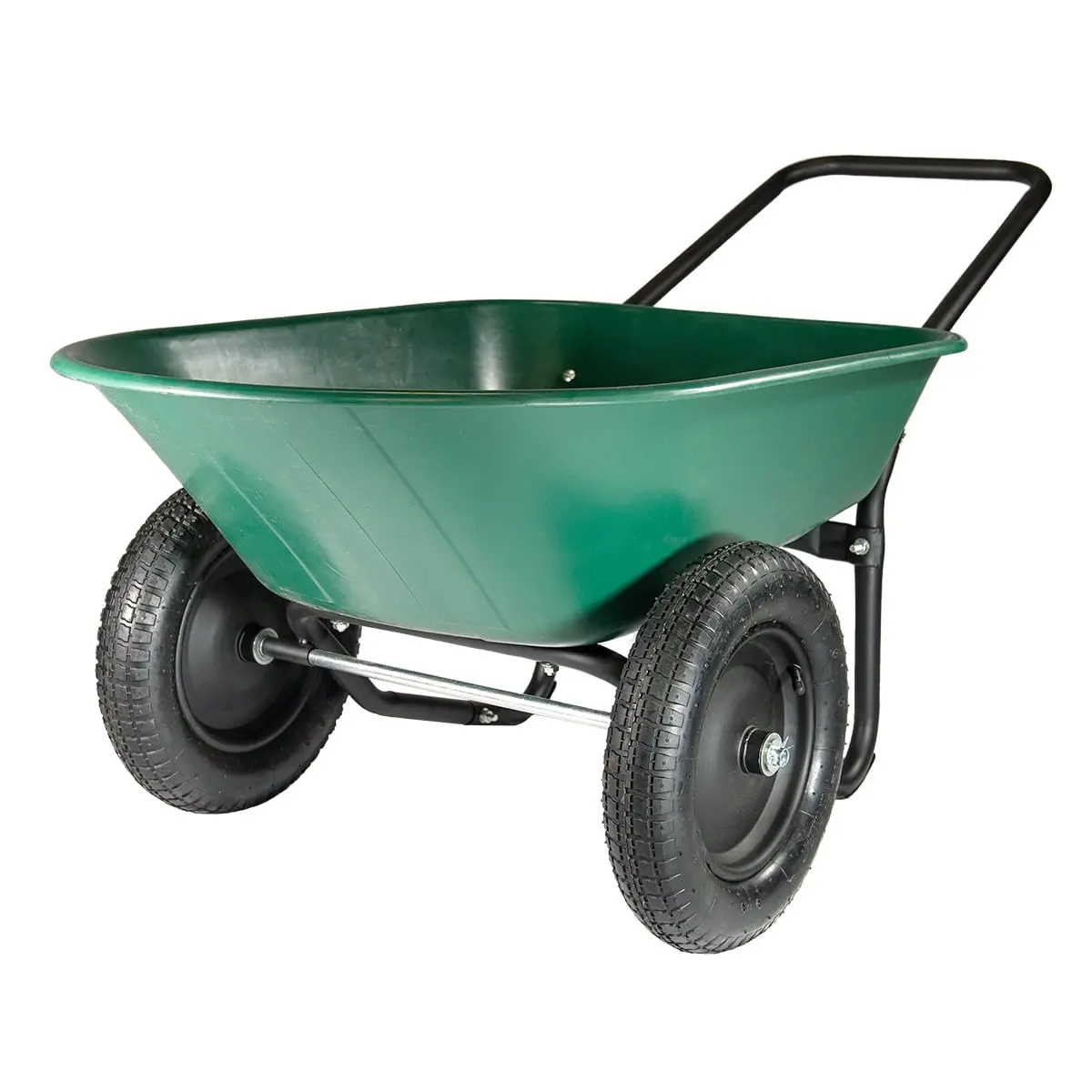 Original Marathon Yard Rover Poly Tray, 2-Wheel Home Garden Wheelbarrow Cart, 300 lb. Capacity