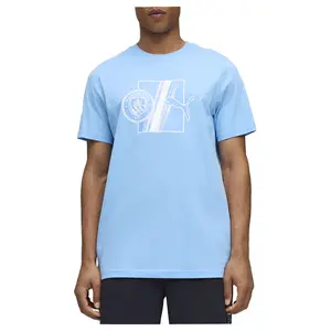 PUMA Mens Mcfc Crew Neck Short Sleeve Athletic Soccer Cleats  - Blue