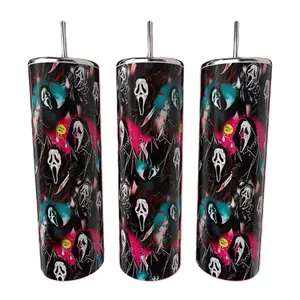 Scream Ghost Face 20oz Stainless Steel Tumbler Drinkware Flasks
