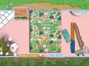 Cozy Gamer Pixel Art Vegetable Themed Journal