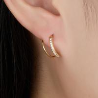 Gold S925 Spiral Earrings (2Pcs)