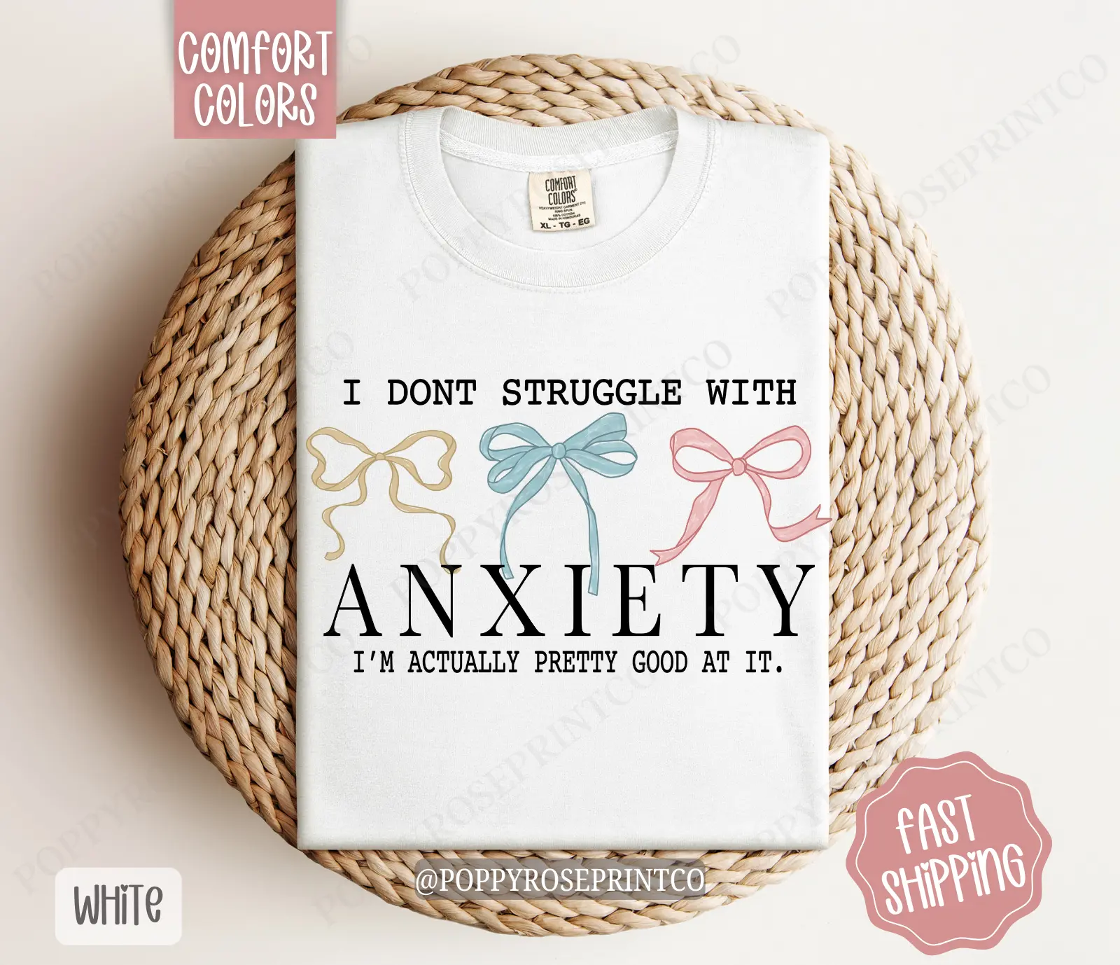 Struggle with Anxiety Shirt Comfort Colors, Mental Health Women's Tee, Cute Women's Tshirt