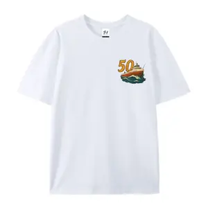 50th Anniversary Edmunds Fitzgerald Oversized Casual Men's Letter Pattern Printed T-Shirt cape let bee polo bundle eugene emo clothes unknown jones new york outfit affliction hoodie deku  outfits good graphic tees