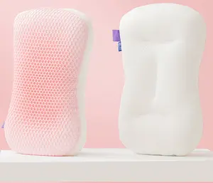 H&D TPE Grid Cooling Gel Pillow Ergonomic Support for Neck & Shoulder Pain Relief Breathable Mesh Cover All-Season Comfort Soft Fabric Side Hypoallergenic Fabric 26x14x6 inches