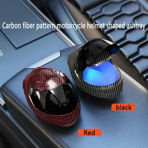New Carbon Fiber Motorcycle Helmet Ashtray, Car Home Office Decorative Ornament, High-End Creative Decoration