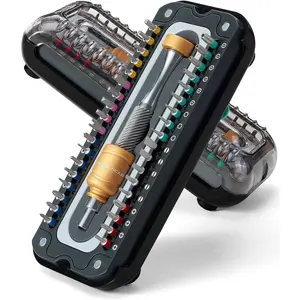 37 count Precision  Kit, Durable S2 Steel Microbits, with Low-Gravity Design  Driver Handle, for Electronics Repair