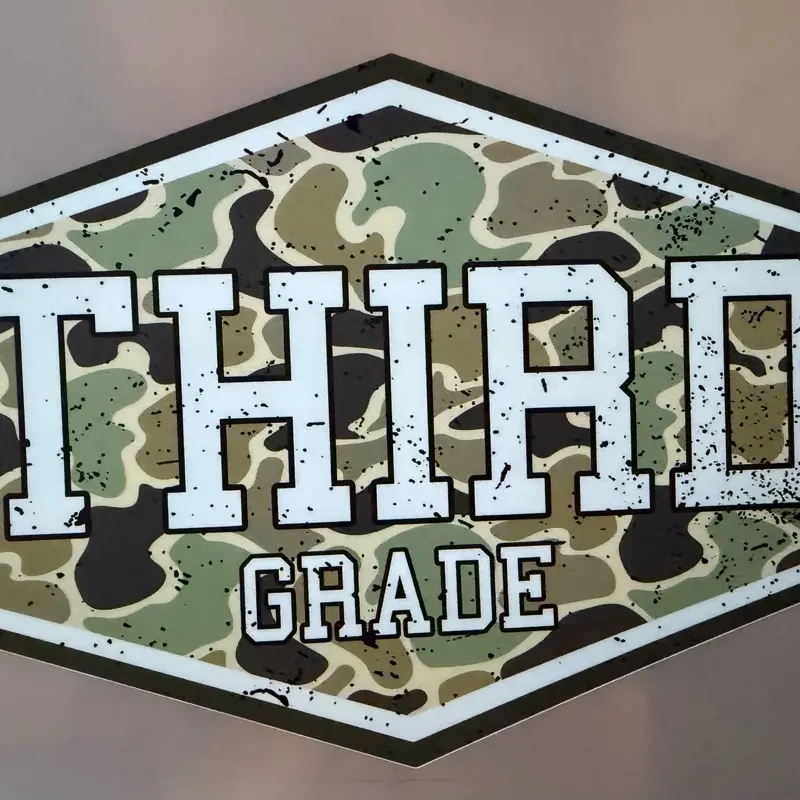 Kids Camo Third Grade