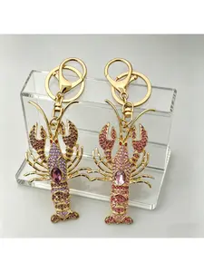 1PC Unique Creative Keychain Lobster Shape Pendant Fashion Charm Keyring for Gift
