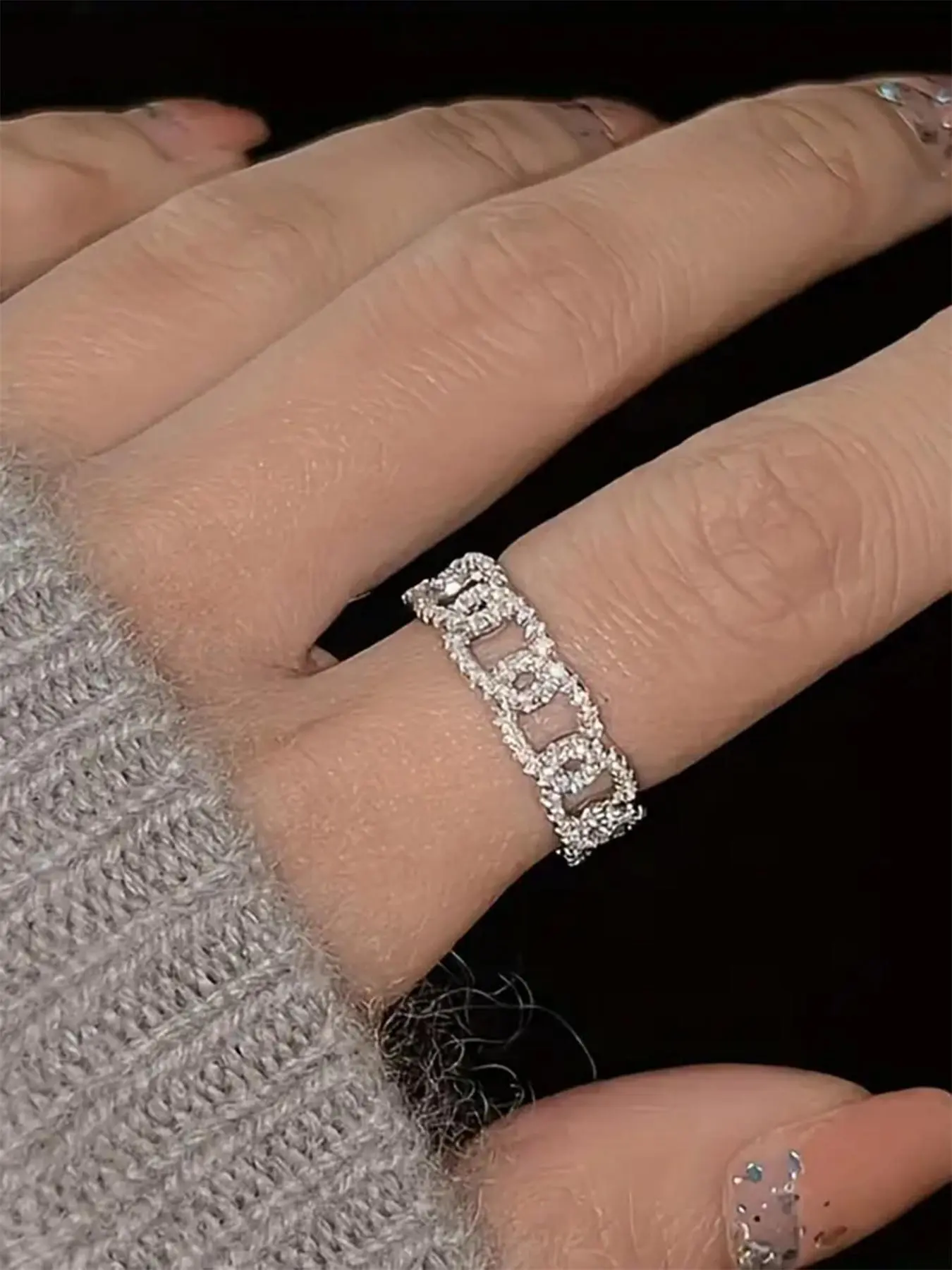 Fashion Promise Ring, Wedding Promise Rings, Elegant Engagement Ring for Women, Trendy All-match & Exquisite Jewelry for Birthday Gift, Fashion Engagement Rings, Beautiful Rings