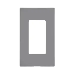 Leviton 3004971 Decora Light Gray 1 Gang Polycarbonate Screwless Wall Plate