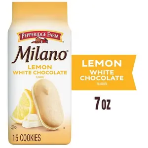 Pepperidge Farm Milano White Chocolate Lemon Flavored Cookies, 7 oz Bag