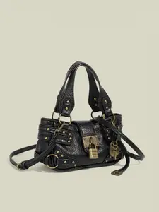 Unique Retro Motorcycle Bag for Women, Chic Crossbody Bag, High-End Style, Perfect for Trendy Ladies, Fashionable Accessory, Vintage Crossbody Bag, Fashionable Unique Bags