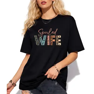 Spoiled Wife Shirt, Cool Wives Club T-shirt, Spoiled Wifey Graphic Printed Tee, Wifey Comfort Shirts, Soft Fabric Shirt For Wife, Gift For Wife, Women's Tops, Womenswear, Cotton Fabric Relaxed Fit Chic Style