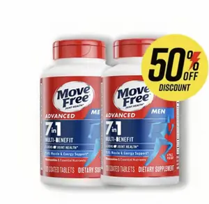 Move Free Advanced Men's Joint Health 7-in-1 Glucosamine Chondroitin Plus Calcium Complex Vitamin Supplements with B-Vitamins 120 Coated Tablets US Dietary Supplement