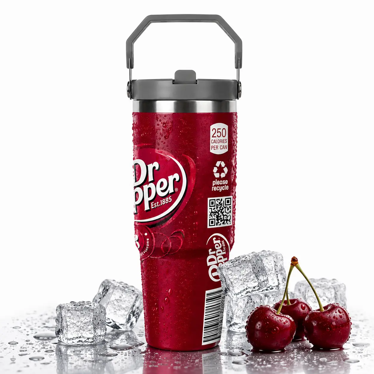 30oz Pepper Tumbler Stainless Steel Insulated Cup, 720ml Large Capacity, Portable Water Cup With Handle, Car Cup, Non Slip, Leak Proof, Gift For Family And Friends, Suitable For Fitness, And Family Leisure Back To School FatherdayGift
