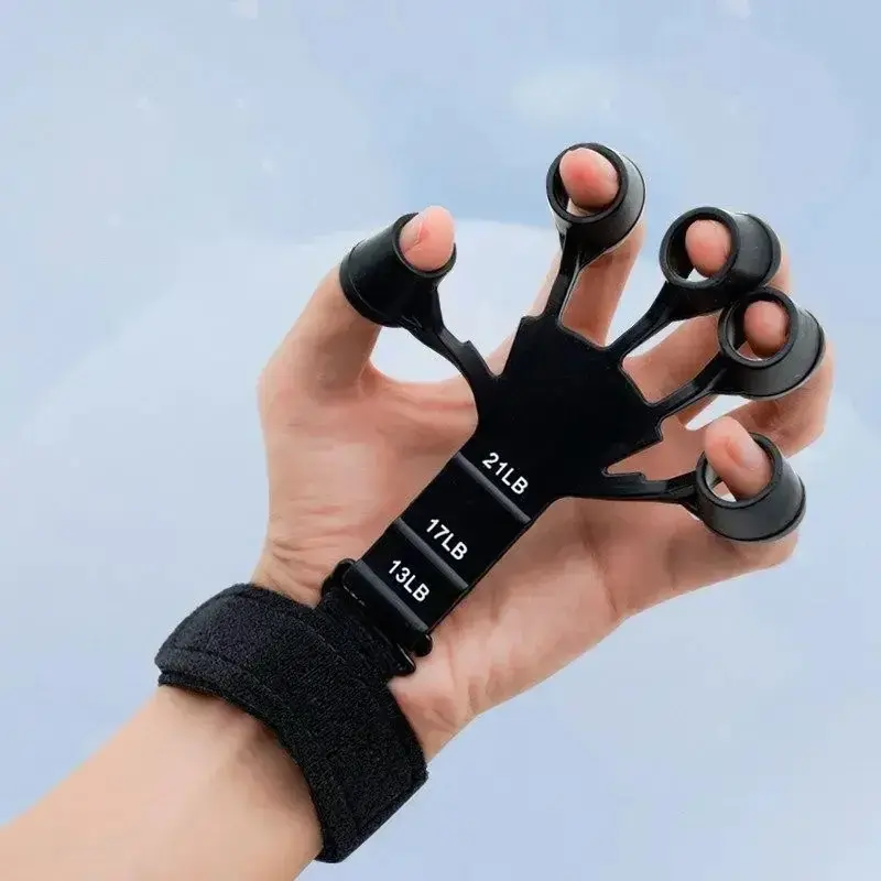 Silicone Hand Grip Trainer, Adjustable Hand Gripper, Adjustable Resistance Bands, Portable Hand and Forearm Muscle Exercise Device, Flexibility and Strength Training, Hand Strengthener, Hand Strengthening Devices, Hand Grips For Strength Training