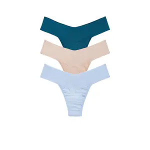 Hanky Panky 3 Natural Rise Thongs in Taupe & Earth Dance & Fresh Air
