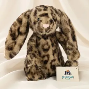 Limited Edition Jellycat Cobblehop Leopard Bunny – Soft Luxury Plush with Dust Bag, NWT