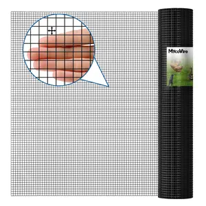 Black Hardware Cloth 1/2 inch 19Ga PVC Coated Wire Mesh Vinyl Coated Fence Welded Metal Chicken Wire Fencing Roll (1/2 inch 36in x 100ft)